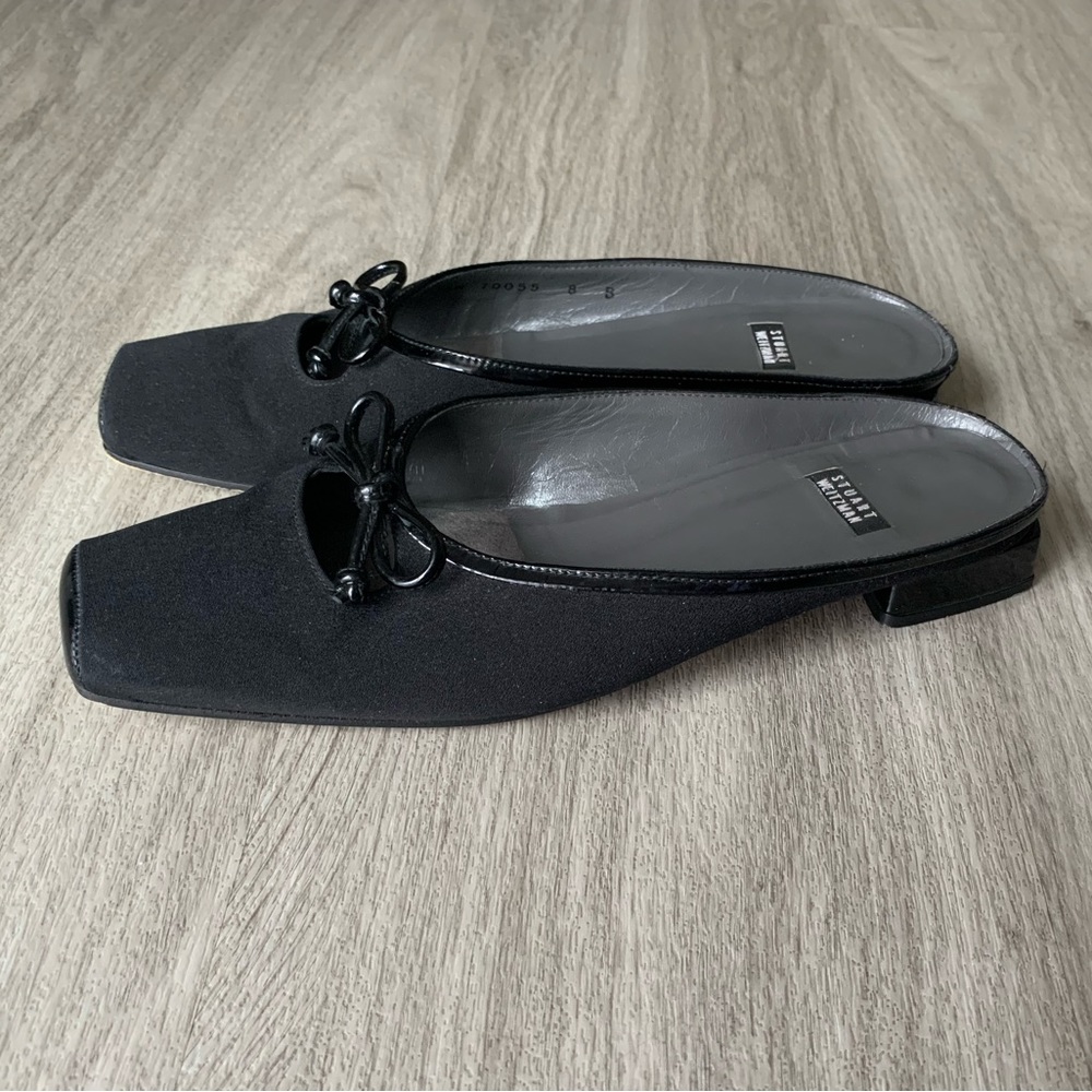 Stuart Weitzman Black Mules